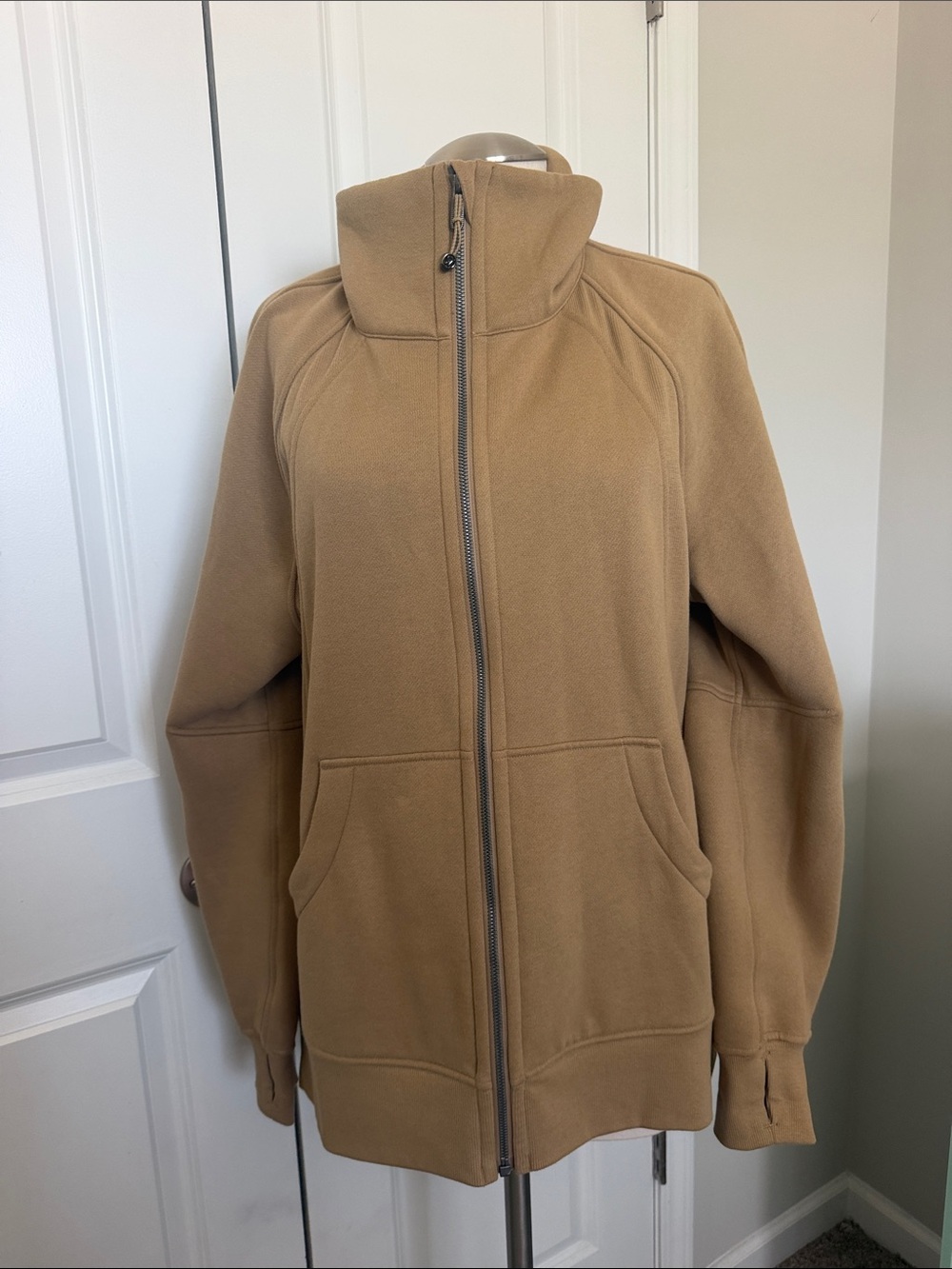 lululemon athletica Oversized Funnel-Neck Pullover Jacket in Camel